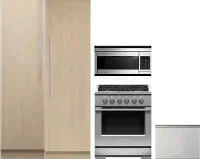 5 Piece Package Includes Refrigerator, Freezer, Range, Microwave And Dishwasher